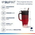 thumbnail image 4 of Silipint 32oz Silicone Humbler Tumbler with Handle, Flip Lid and Straw – BPA-Free, Non-Toxic, Unbreakable, Microwave, Dishwasher Safe – Perfect for Tea, Cold Water, Volcano - Pack of 2, 4 of 4