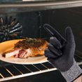 thumbnail image 6 of Extra Long Heat Resistant Oven Gloves - 10 Inch Protective Mitts for Baking, Grilling and Cooking, Thermal Insulation up to 480°F - Black, 6 of 6