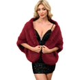thumbnail image 3 of KANG Faux Shawl Wrap For Elegant Soft Warm Winter Stole Evening Party Wear Fashionable Cozy Outerwear, 3 of 9