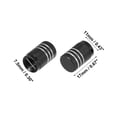 thumbnail image 4 of Motoforti Universal Tire Valve Stem Caps Car Accessories Aluminum Alloy Black 4pcs, 4 of 6