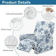 thumbnail image 5 of FOR U DESIGNS Palm Leaf Blue Pattern Recliner Chair Covers with Armrest, Wear-Resistan Slipcover for Sofas Couches Elastic Lazy Boy Recliner Covers with Elastic Bottom, 5 of 8