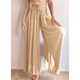thumbnail image 5 of Pantalones Casuales para Mujer, con Cintura Elástica y Pierna , con Bolsillos. Caqui M, 5 of 9