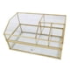 thumbnail image 2 of Caja organizadora transparente-caja de dorado titular de la joyería, cumpleaños de la boda, estuche SM SunniMix Estuche de almacenamiento de joyería cosmética, 2 of 8