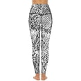thumbnail image 5 of Black And White Snake Print Yoga Pants Women Leggings Push Up Yoga Legging Stretch Graphic Workout Sports Tights, 5 of 6