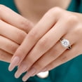 thumbnail image 5 of Round Shape Solitaire Moissanite Split Shank Engagement Ring 2 Carat - 8 mm - D-VS1 Grade, 18K White Gold, US 5.75, 5 of 7