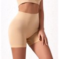 thumbnail image 5 of Women's Soft Fabric Mid Waist Shapewear Shorts, Mid Waist Tummy Control Body Shaper, Compression Firm Control, For Running Yoga Workout Daily | TruBelle,Beige M, 5 of 9