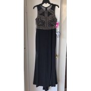 R&M Richards Morgan&Co Gown Prom Formal Dress Black 10P Chronoarc