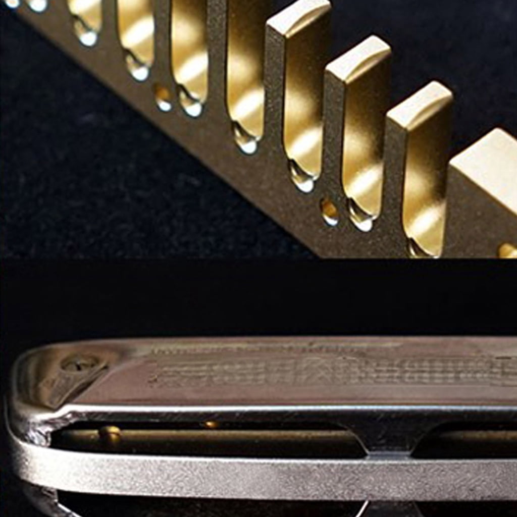 WINDLAND Practical Metal Harmonica Comb for Musicians Students 10 Holes Blues Harp