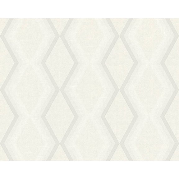 Concord Wallcoverings Textured Wallpaper Geometric Featuring Rhombus Shapes , Cream Grey White, 21 In x 33 Ft (56 sq. ft), 362621