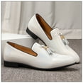 thumbnail image 5 of Men Loafers Fashion Loafers Wedding Shoes Loafers for Men Party Shoes,White/04,11 US, 5 of 5