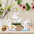 thumbnail image 2 of YWIYIUD 1PC Wooden Easter Rabbit Table Decorations Easter Hand Painted Rabbit Ornaments Tabletop Centerpieces Tiered Tray Decor for Spring Easter Indoor Home Party Patio Yard Decor 6.5inch, 2 of 5