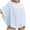 White, variant on Timegard Womens Tops Crewneck Short Sleeve Oversized Loose Top Irregularly Casual Solid Color Summer Fashion