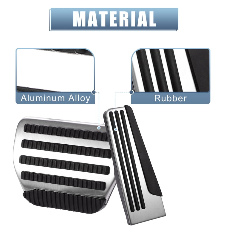 Uauto1 Stainless Steel Pedal Covers For Infiniti Q50 Q60 Q70 - Gas, Brake, Foot Rest - 3 Piece Set