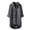 A-Dark Gray540, variant on XIAOCHA Roomy Turn-Down-Collar Shirt for Women Three-Quarter Sleeve Urban Daily High-Low Hem Tunic Dress