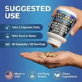 thumbnail image 6 of Clean Nutra MultiMineral Sea Moss Capsules with Black Seed Oil, Ashwagandha, Turmeric, Bladderwrack, Burdock Root, Vitamin C, Vitamin D3, Elderberry, Manuka, Dandelion, Iodine and Chlorophyll, 6 of 10