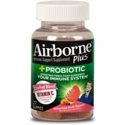 Airborne Gummies Plus Probiotic, Assorted Fruit 27 ea (Pack of 3)