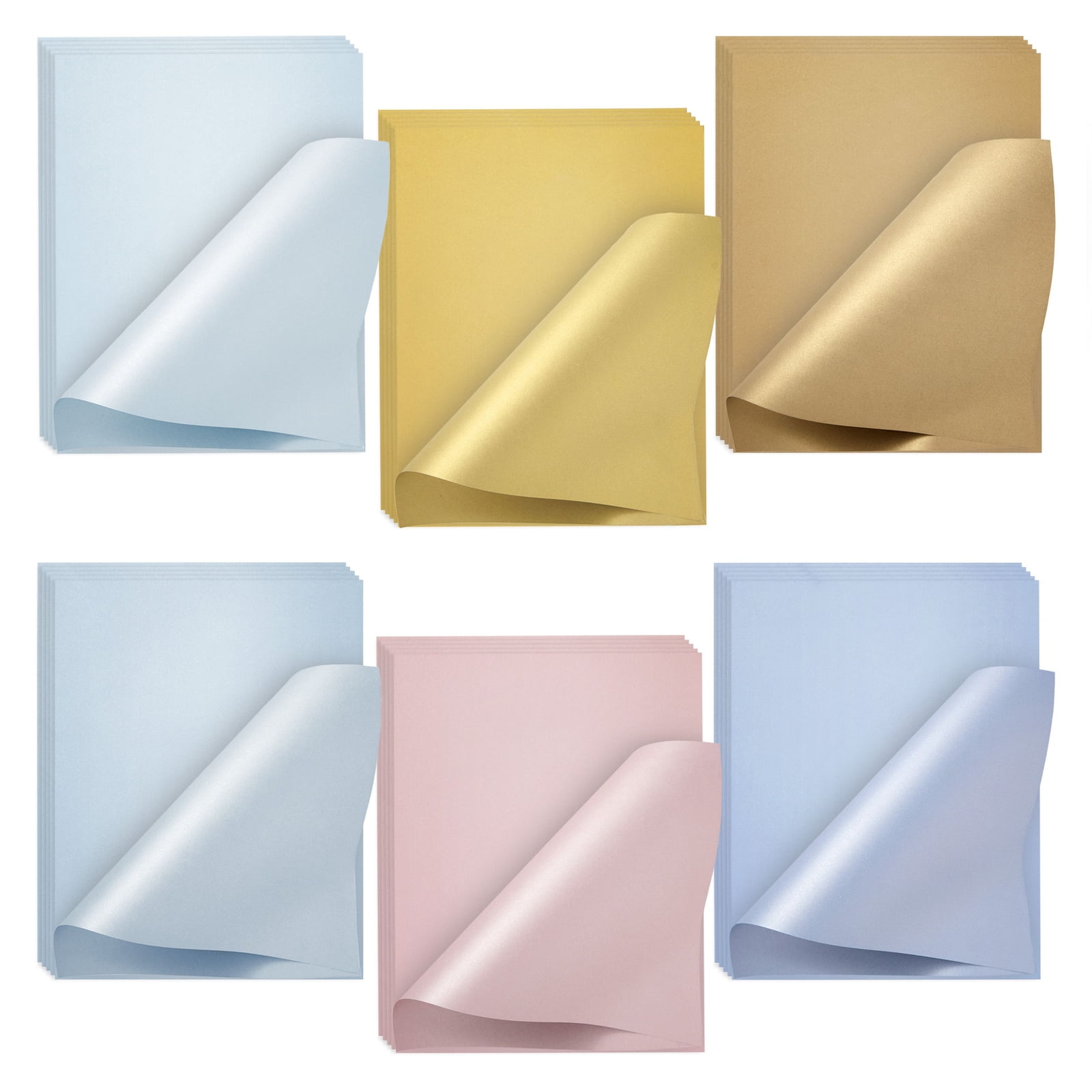 96 Pack Colored Craft Paper for Crafting Flowers & Scrapbook, Printable Wedding & Birthday Invitation, Letter Size, 8.5x11 inch