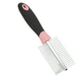 thumbnail image 4 of Double Sided Dog Grooming Comb, Gentle Wide Removes Mats Open Knot Stainless Steel Pet Comb Ergonomic Effective  For Cats For Dogs Pink, 4 of 8