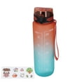 thumbnail image 1 of Small Water Bottle, Time Marker  Water Bottle With Sticker Rope For Gym For Office For Cycling Red Cover Gradient, 1 of 8