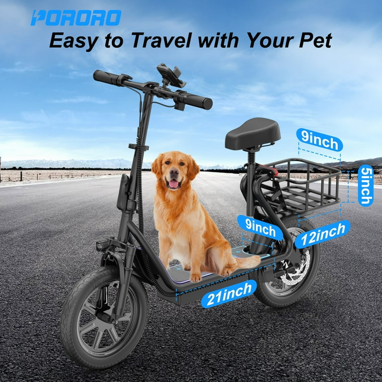 PORORO SLW50 Electric Scooter for Adults, Max 25 Miles Range with