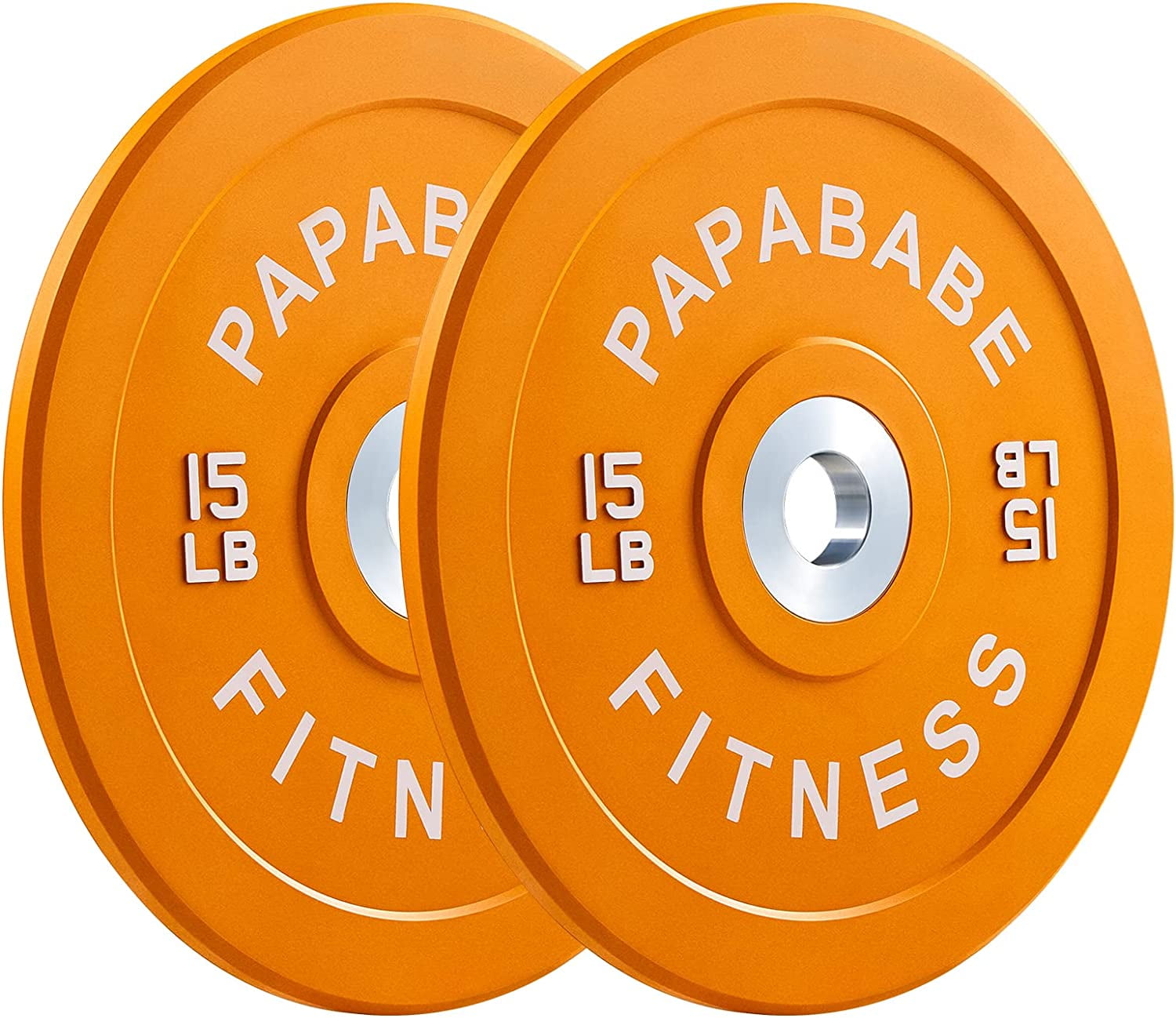 papababe Bumper Plate 2inch, Color Coded Olympic Bumper Plate with
