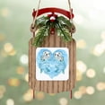 thumbnail image 4 of CafePress - Sea Otters Holding Hands - Sled Ornament, 4 of 4