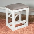 thumbnail image 4 of Powell Malfoy 5-Piece Nesting Console Table Set with 3 Stools, Antique White, 4 of 13