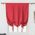 thumbnail image 2 of Nvzi Blackout Tie Up Curtain Thermal Insulated Window Adjustable Balloon Curtain Shade for Small Window Rod Pocket (39" x 55", Red), 2 of 5