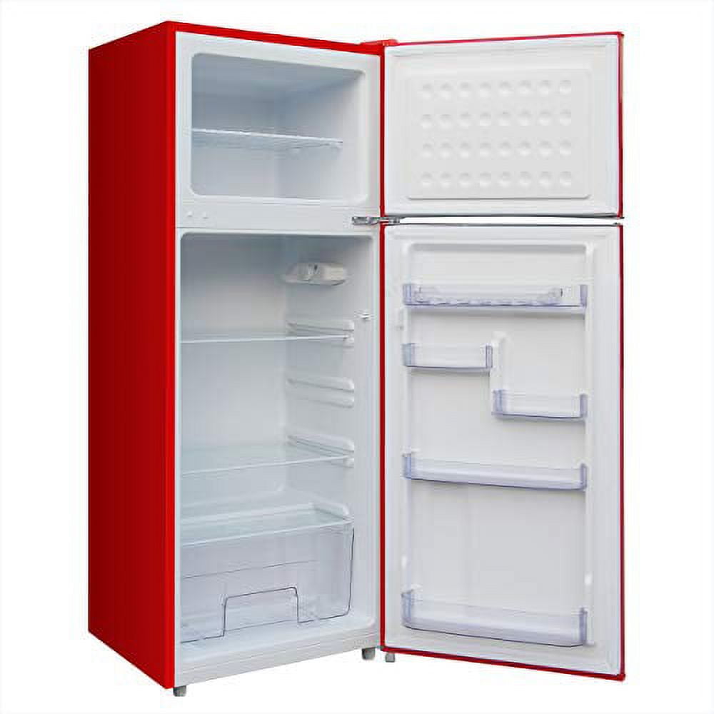Frigidaire 7.5 Cu Ft. Retro Refrigerator, Top Mount Compact Fridge, Red