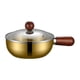 thumbnail image 4 of Cacerola, olla para leche, utensilio de cocina con tapa para calentar todo tipo de cocinas y mantequilla. 14 cm de oro, 4 of 9