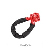 Heavy Duty Car Tow Rope with Soft Release Buckle, High Molecular Polyethylene Towing Strap for Vehicle Recovery, Rescuing and Hauling
