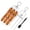 2Pcs Premium Barbecue Skewers Under $5 a1, variant on Yannianjz 2Pcs Outdoor Stainless Steel Barbecue Forks, 3 Pronged Skewers for Meat Chicken Wing Kabobs, Thickened Semi-Automatic BBQ Needles, with Oil Brush for Grilling Camping Patio