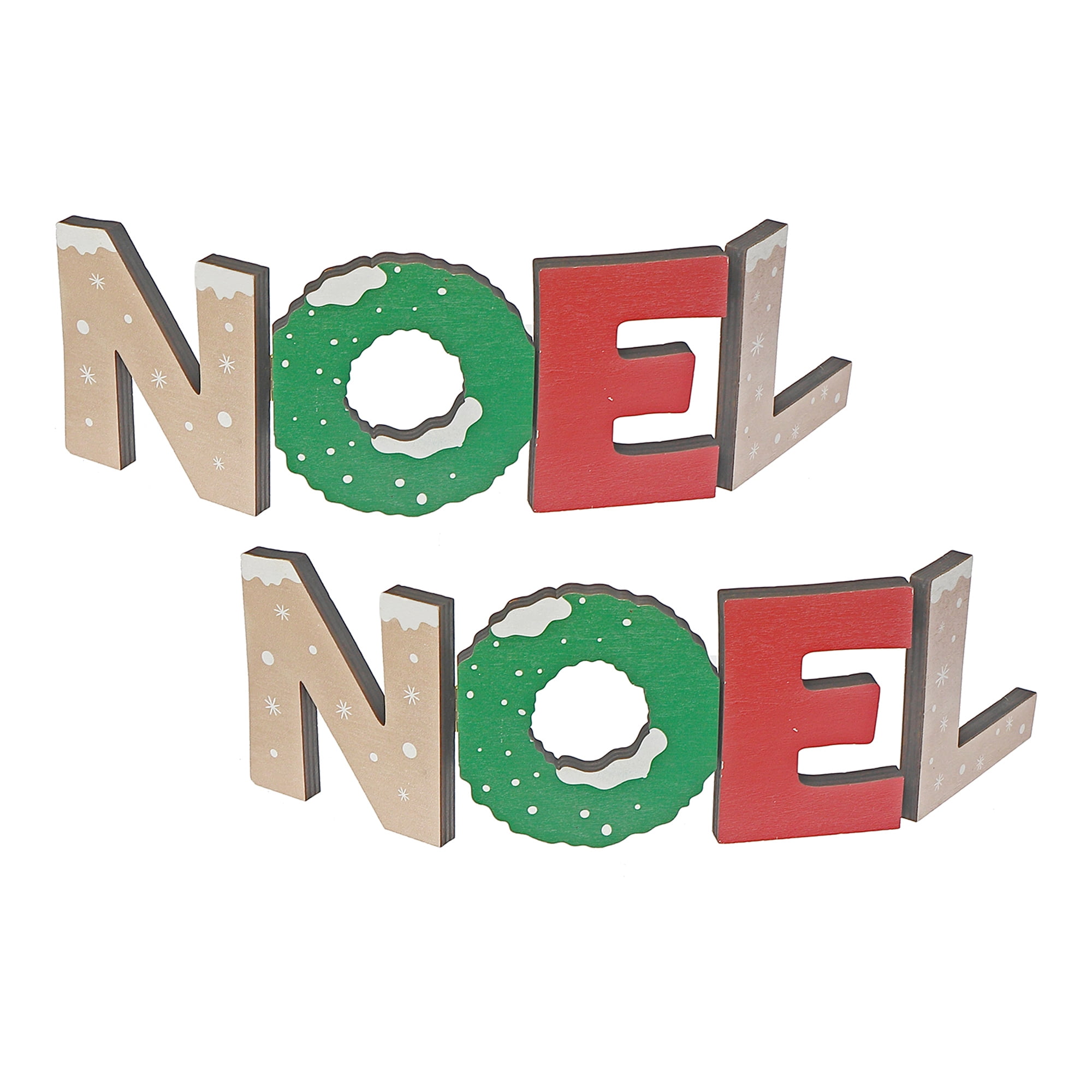 Wooden Noel Stand (Asstd) - Set of 2