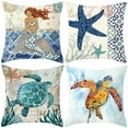 thumbnail image 6 of Dream Lifestyle Ocean Starfish Mermaids Sea Turtle Soft Cushion Cover Pillow Case Home Decor, 6 of 8