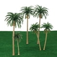 thumbnail image 4 of Modelo 15 unids Miniatura Paisajismo Diseño Modelo Árbol de Plástico Palmeras Tren Coconut Rainforest Home Garden Decoration Romacci Modelo, 4 of 7