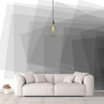 IDEA4WALL 6pcs Abstract Geometric Peel and Stick Wallpaper Removable Wall Murals Large Wall Stickers for Home Decoration, 100"x24"