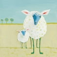 thumbnail image 2 of Adams, Phyllis 26x26 White Modern Wood Framed Museum Art Print Titled - Colorful Sheep, 2 of 4