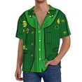 thumbnail image 1 of Fotbe St Patrick's day Camisa Estampada de Manga Corta para Hombre, Casual de Verano, Estilo Playero, Sin Arrugas-XX-Large, 1 of 5