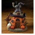 thumbnail image 4 of Halloween Decorations,Halloween Village Houses, Resin Spooky Town Happy Haunted House for Home and Party Table Desk Mantel (15.7cm/6.18 in), 4 of 8
