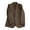 Coffee, variant on Womens Casual Blazer Open Front Long Sleeve Turndown Collar Solid Button Work Office Blazer Tops