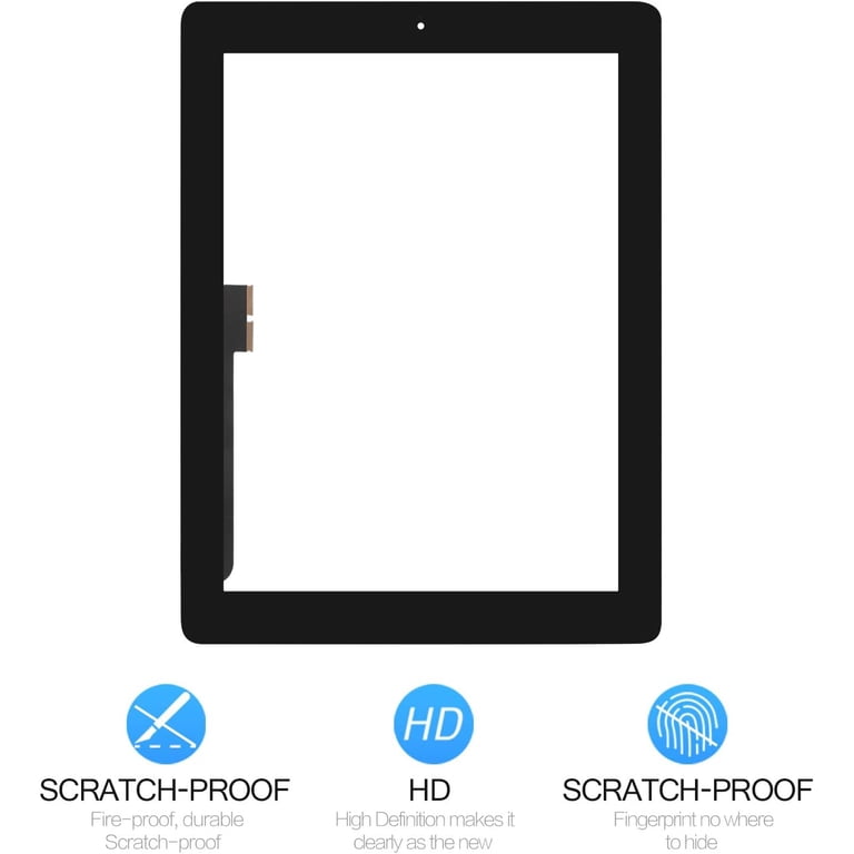 for iPad A1416 A1430 A1403 Touch Screen Replacement,with Free