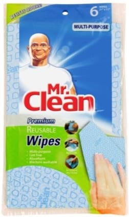 Mr. Clean Premium Reusable Wipes, 6 Wipes