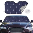thumbnail image 2 of Balery Anchor Heart Blue Windshield Sun Shade, Car Front Window Sunshade Cover ,Automotive Interior Portected Blocks Uv Rays For Car Pickup Truck Suv Accessories- Medium, 2 of 7
