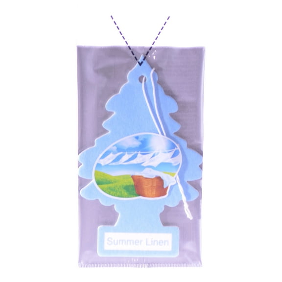 Little Trees Cardboard Hanging Car, Home & Office Air Freshener, Summer Linen