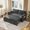 Black, variant on 3 in 1 Pull Out Couch, 59 Inch Convertible Sleeper Sofa Bed with Adjustable Backrest, Side Pockets, Small Sofa for Living Room & Bedroom, Black