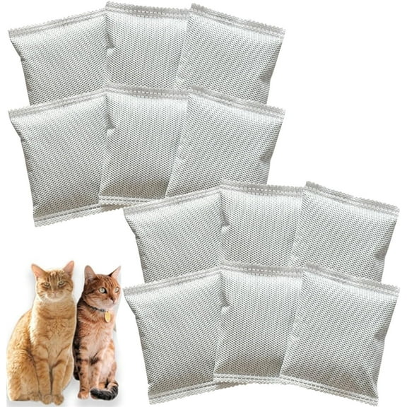 12 Pack Universal Odor Eliminator for Cat Litter Box,Bexikou Natural Activated Charcoal Filters Refills, Cat Toilet Odor Control Replacement for Absorbing Odors Keep Air Fresh