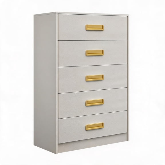 Dresser Chest of Drawers 5-Drawer Storage Cabinet Modern Space-Saving Clothing Organizer