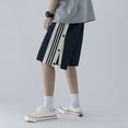 thumbnail image 4 of Men's Ripped Basketball Shorts with Side Snaps, Fully Open Post Surgery Shorts with Pockets, Black 3XL, 4 of 5