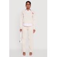 thumbnail image 3 of Women's Graphic Detail Layered Look Shirt Collar Sweatshirt, 3 of 5