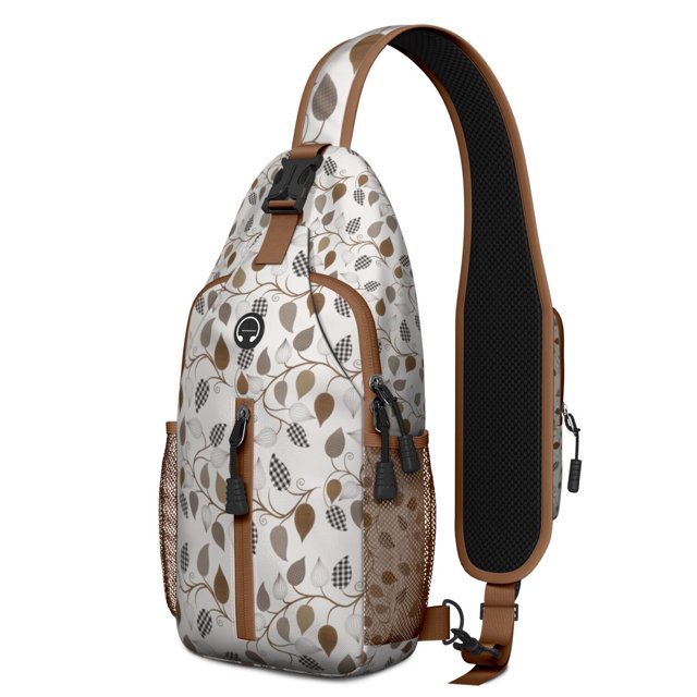 Ethnic Tribal Sling Backpack Abstract Artistic Lightweight Crossbody Bag for Commuting